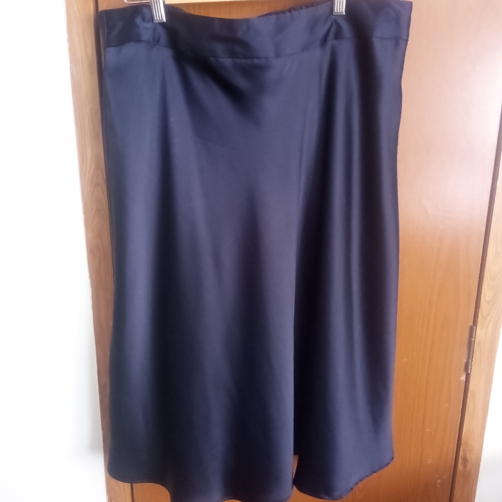 Satin a line skirt